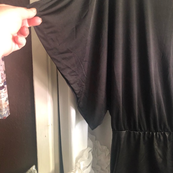 Dress or top with faux leather bottom. - Picture 3 of 4